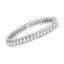 Bracelet de tennis en diamant taille princesse en or blanc 14K