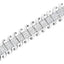 Bracelet de tennis en diamant taille princesse en or blanc 14K