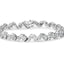 Pulsera de Enlace Espiral y Clúster de Diamantes en Oro Blanco de 14K - 2.00 Cttw