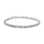 Pulsera de Tenis de Enlace Cuadrado con Diamantes de Plata Esterlina .925 1.0 Cttw