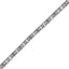 Pulsera de Tenis de Enlace Cuadrado con Diamantes de Plata Esterlina .925 1.0 Cttw