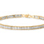 10K Yellow Gold 1.0 Cttw Round Diamond Pave Link Bracelet