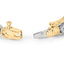 Bracelet en or blanc et jaune 10K avec diamants en forme d'ovale - 1,00 cttw