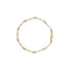 Bracelet en or blanc et jaune 10K avec diamants en forme d'ovale - 1,00 cttw
