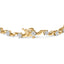 10k Yellow Gold Diamond Floral S-Link Bracelet - 1.00 Cttw
