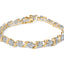 Pulsera de Clúster de Diamantes de Corte Redondo de 2.00 Cttw en Oro Amarillo de 10K