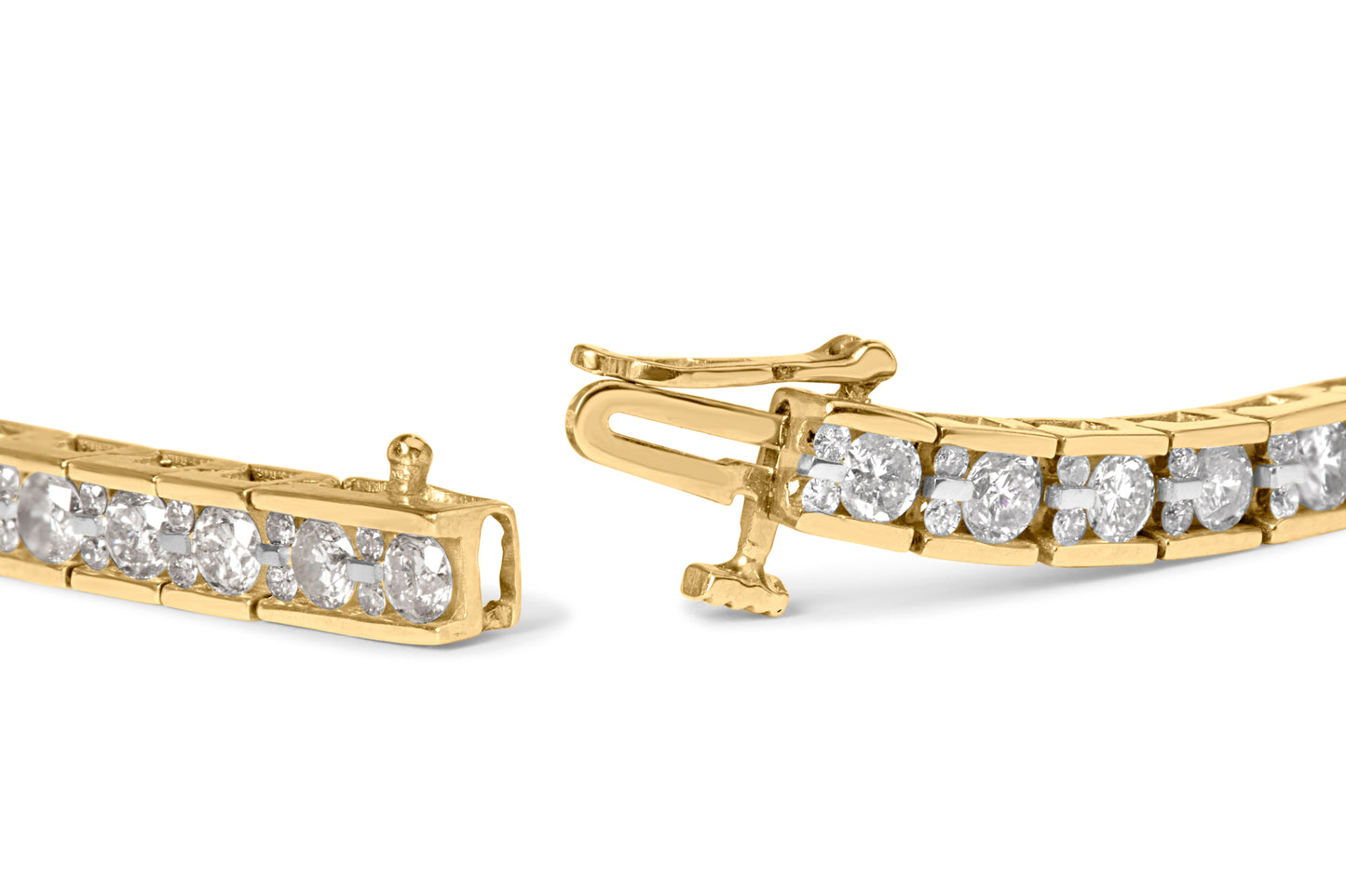 10K Yellow Gold 4.00 Cttw Diamond Tennis Bracelet