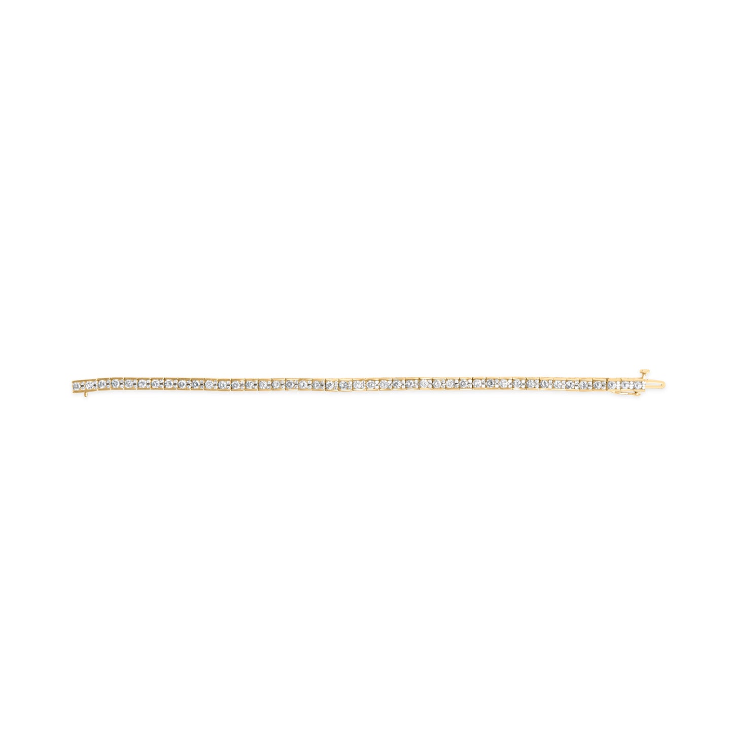 10K Yellow Gold 4.00 Cttw Diamond Tennis Bracelet
