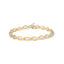 10k Yellow Gold 1/3 Cttw Diamond Teardrop Link Bracelet - 7.25"
