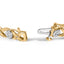 Bracelet en or blanc 10K avec diamants en cluster floral X-Link