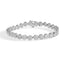 14K White Gold Diamond Halo Link Tennis Bracelet - 2.00 Cttw