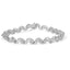 10K White Gold Diamond Floral Design Bracelet - 2.00 Cttw