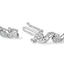 10K White Gold Diamond Floral Design Bracelet - 2.00 Cttw