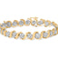 Bracelet en or jaune 10K avec diamants en forme de fleur - 4,00 Cttw