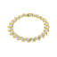 Bracelet en or jaune 10K avec diamants en forme de fleur - 4,00 Cttw