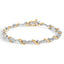10K Yellow and White Gold Diamond 'S' Link Bracelet - 2.00 Cttw
