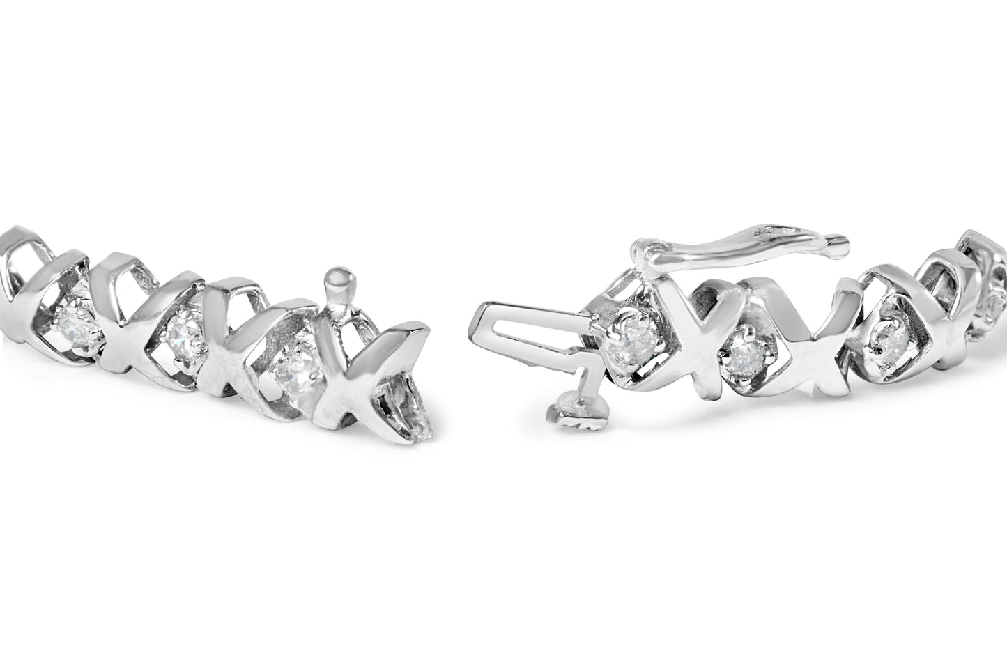 Pulsera de Tenis X-Link de Diamante en Oro Blanco de 10K - 1.5 Cttw