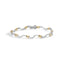 Pulsera de Enlace de Onda y "X" de Diamante de Dos Tonos de 10K - 2.00 Cttw