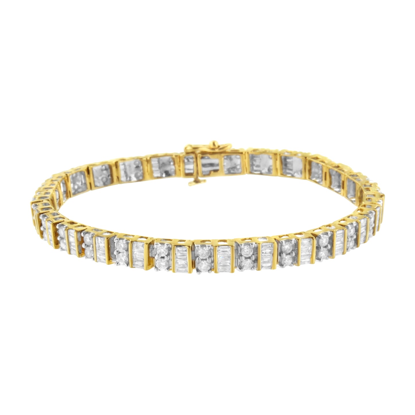 Bracelet de tennis en diamant 10K or jaune 4.0 Cttw