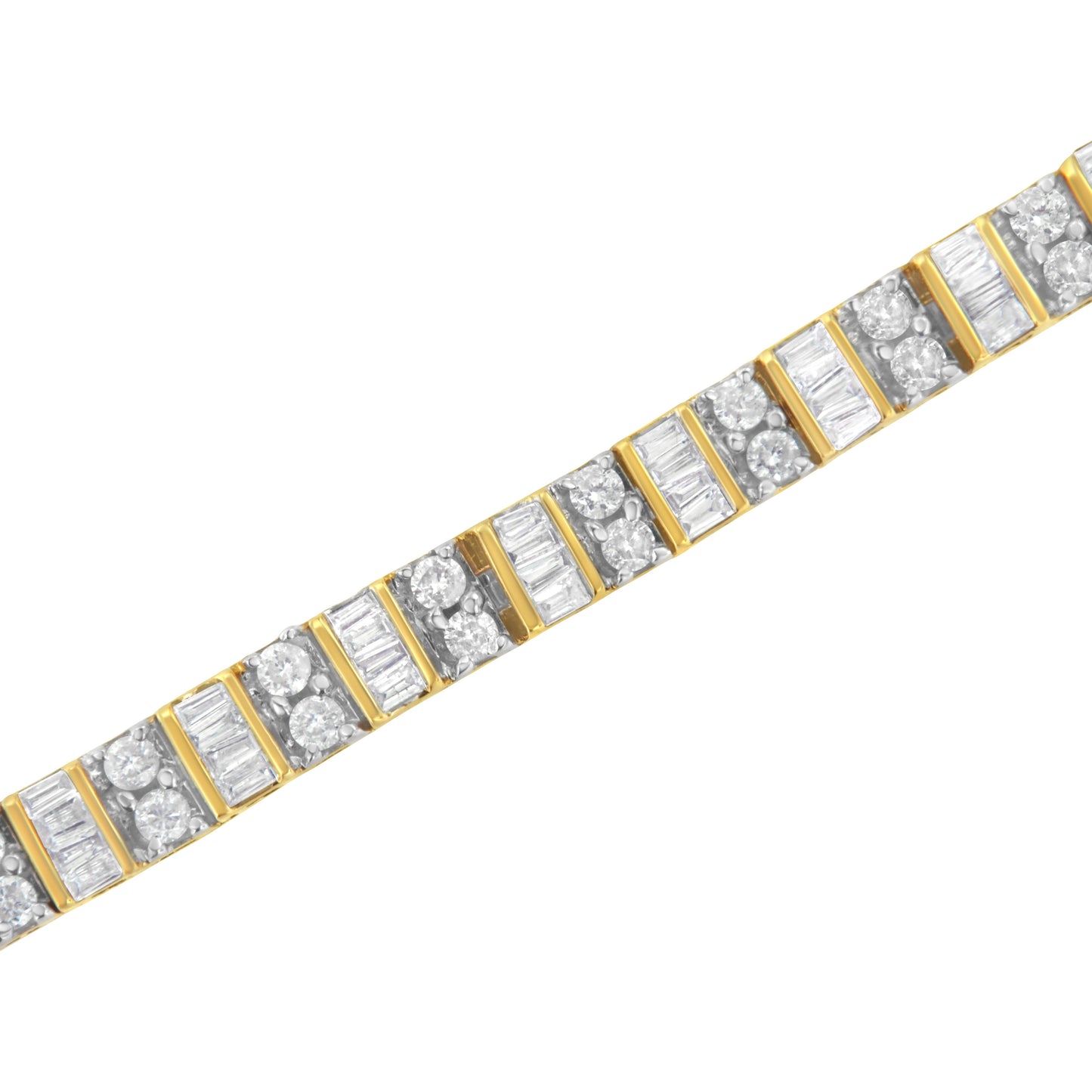 Bracelet de tennis en diamant 10K or jaune 4.0 Cttw