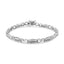 Pulsera de eslabones en plata esterlina .925 con diamantes de corte redondo - Tamaño 7.50"