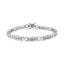 Pulsera de eslabones en plata esterlina .925 con diamantes de corte redondo - Tamaño 7.50"