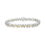 Bracelet de tennis en argent sterling .925 avec diamants ronds et saphirs cultivés en laboratoire