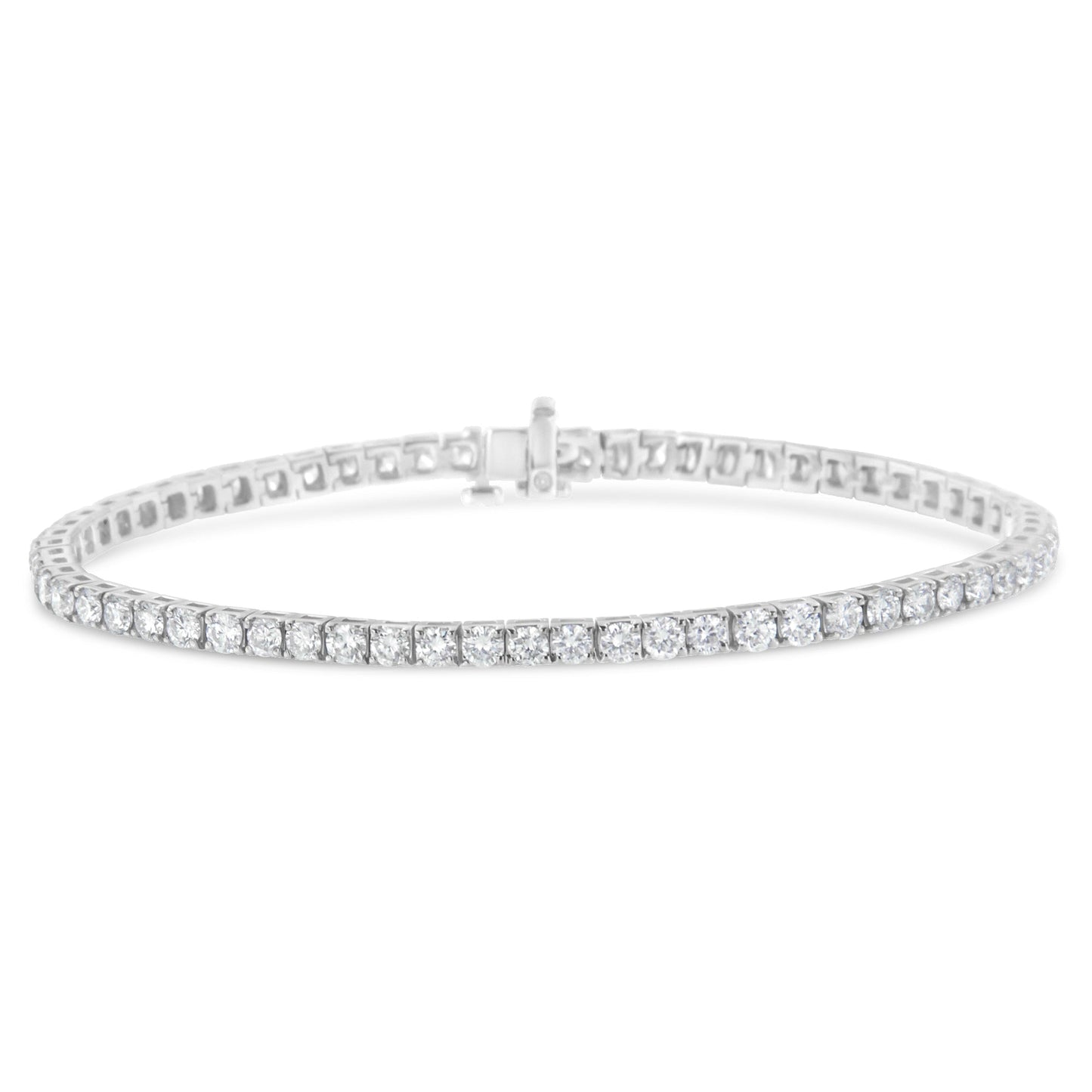 Bracelet de tennis en diamant 4.0 Cttw certifié IGI en or blanc 14K