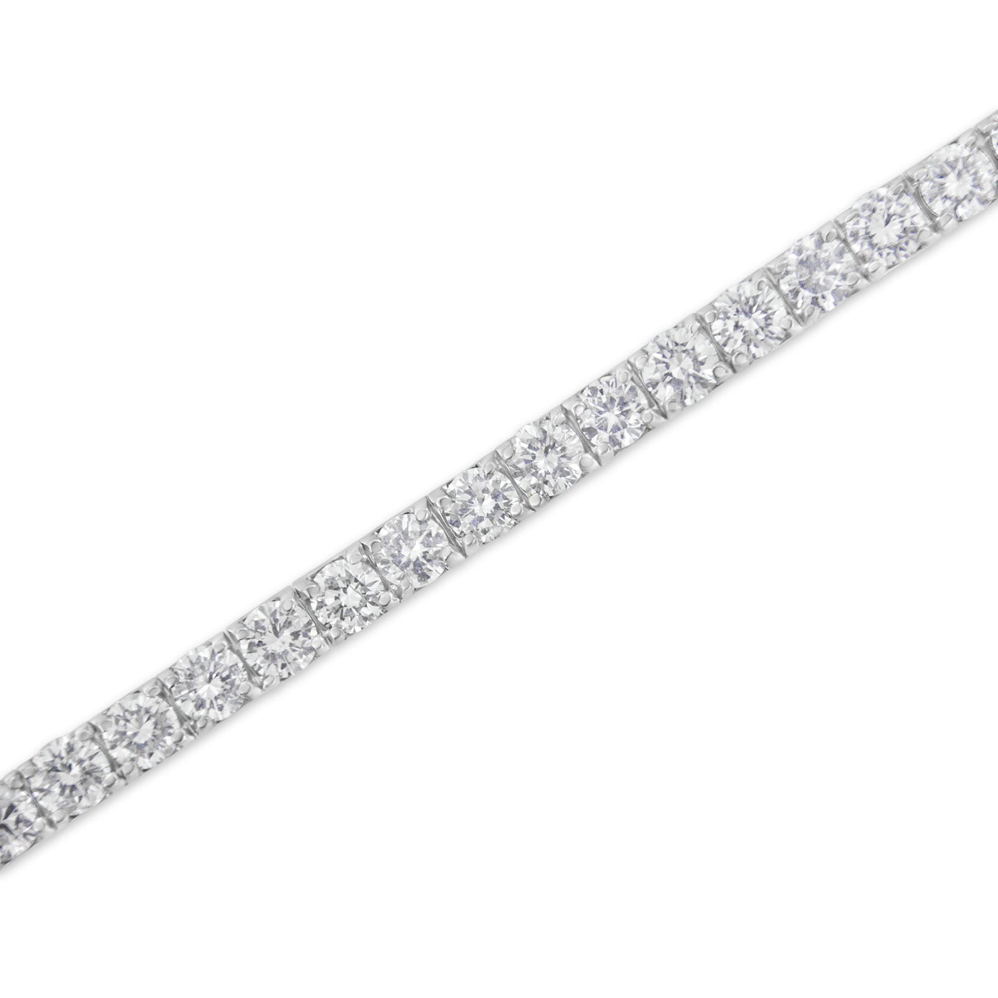 Bracelet de tennis en diamant 4.0 Cttw certifié IGI en or blanc 14K