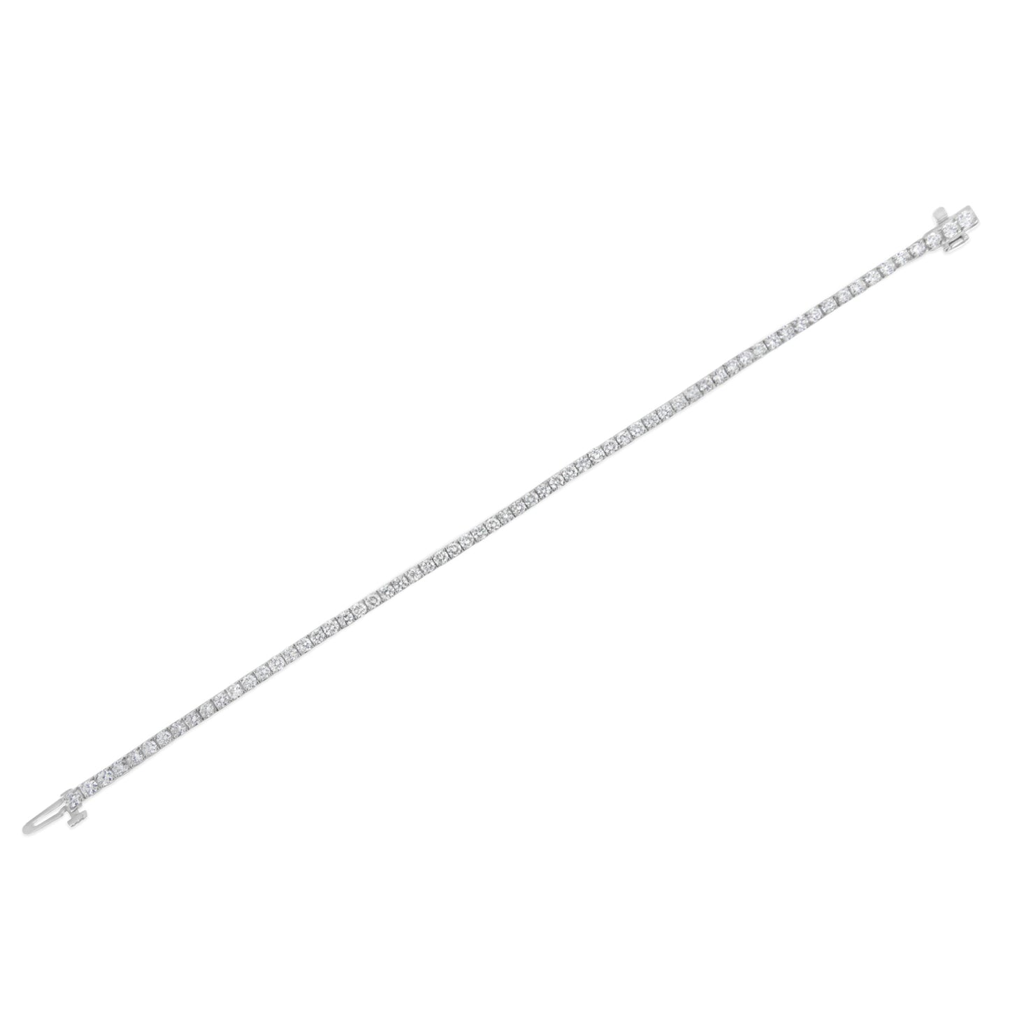 Bracelet de tennis en diamant 4.0 Cttw certifié IGI en or blanc 14K