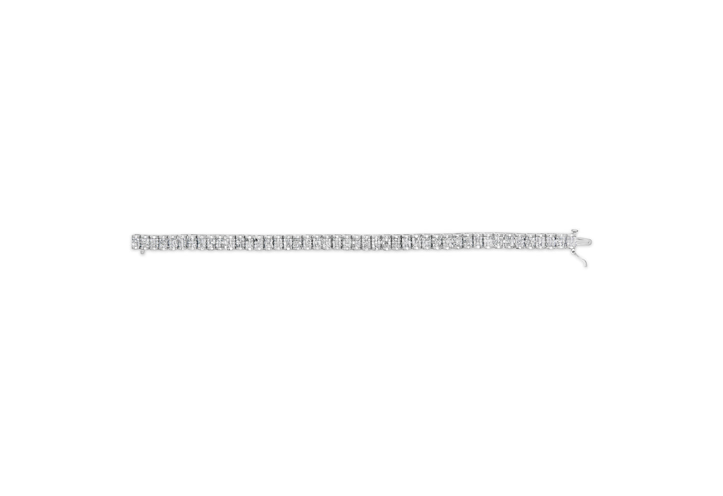 Pulsera de Tenis de Diamantes de Corte Princesa en Oro Blanco de 14K - 5.00 Cttw