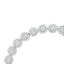 14K White Gold Diamond Cluster Links Tennis Bracelet