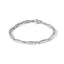 Pulsera de Tenis de Diamantes en Oro Blanco de 14K con Bezel y Eslabones Tapered
