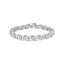 Bracelet en or blanc 14K avec diamants en cluster floral - 7"
