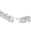 Bracelet en or blanc 14K avec diamants en cluster floral - 7"