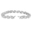Bracelet en or blanc 14K avec diamants en cluster floral - 7"