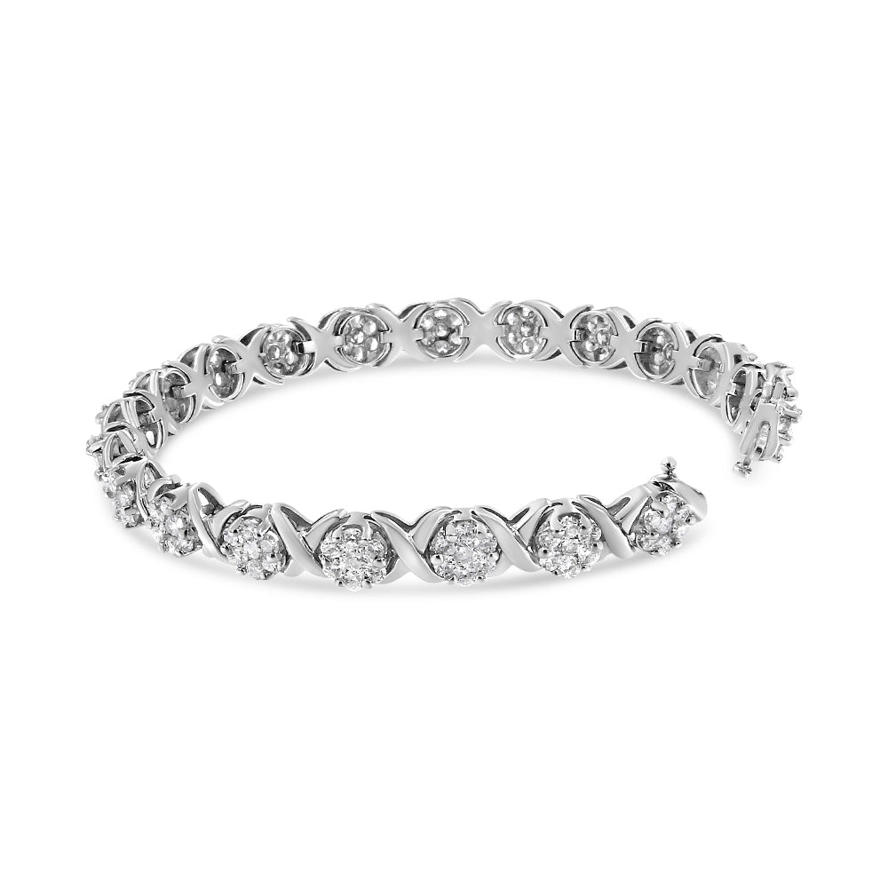 Pulsera de Tenis de Diamantes en Oro Blanco de 14K