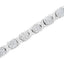 Bracelet de tennis en or blanc 14K avec diamants en cluster et liens en X
