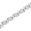 14K White Gold Diamond S-Link Floral Cluster Tennis Bracelet - Size 7"