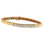 14K Yellow Gold Princess Cut Diamond Banded Bracelet
