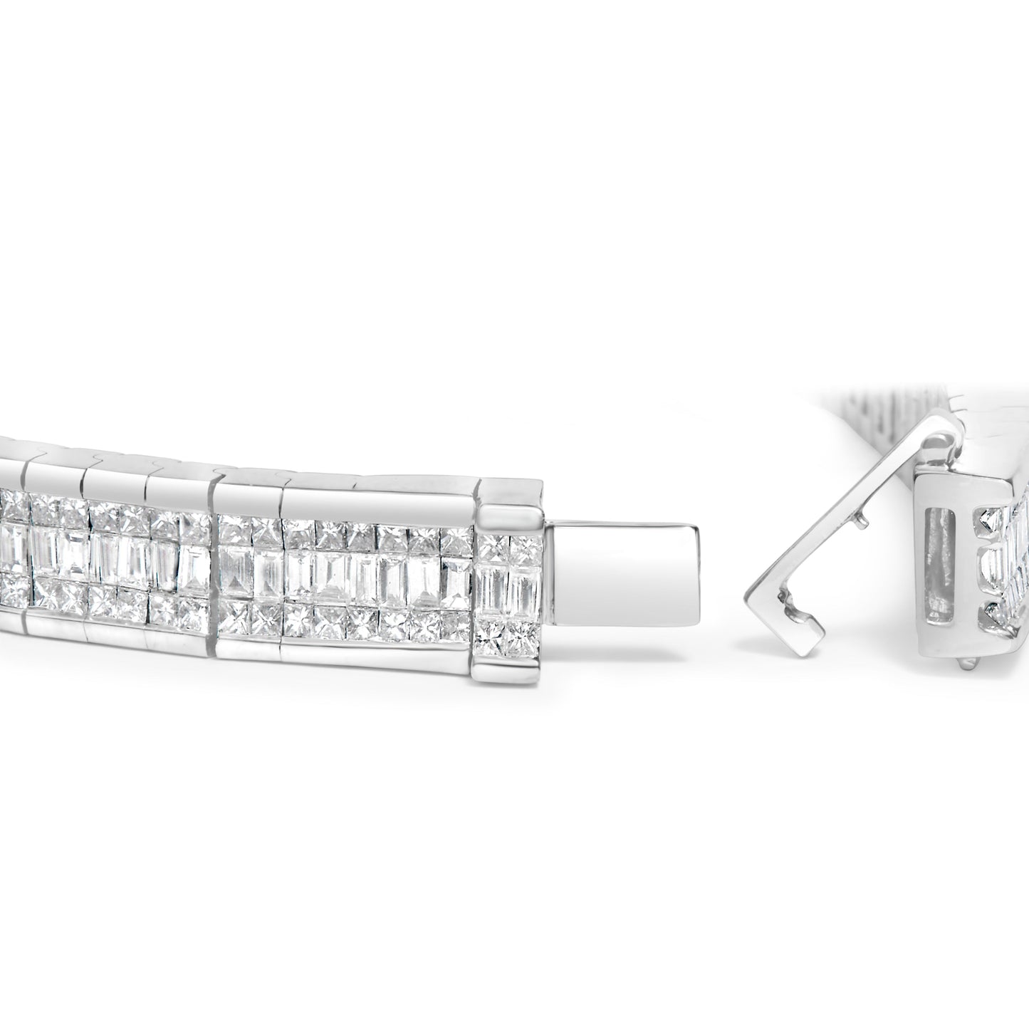 Bracelet de tennis éternité en diamant en or blanc 14K - 7"