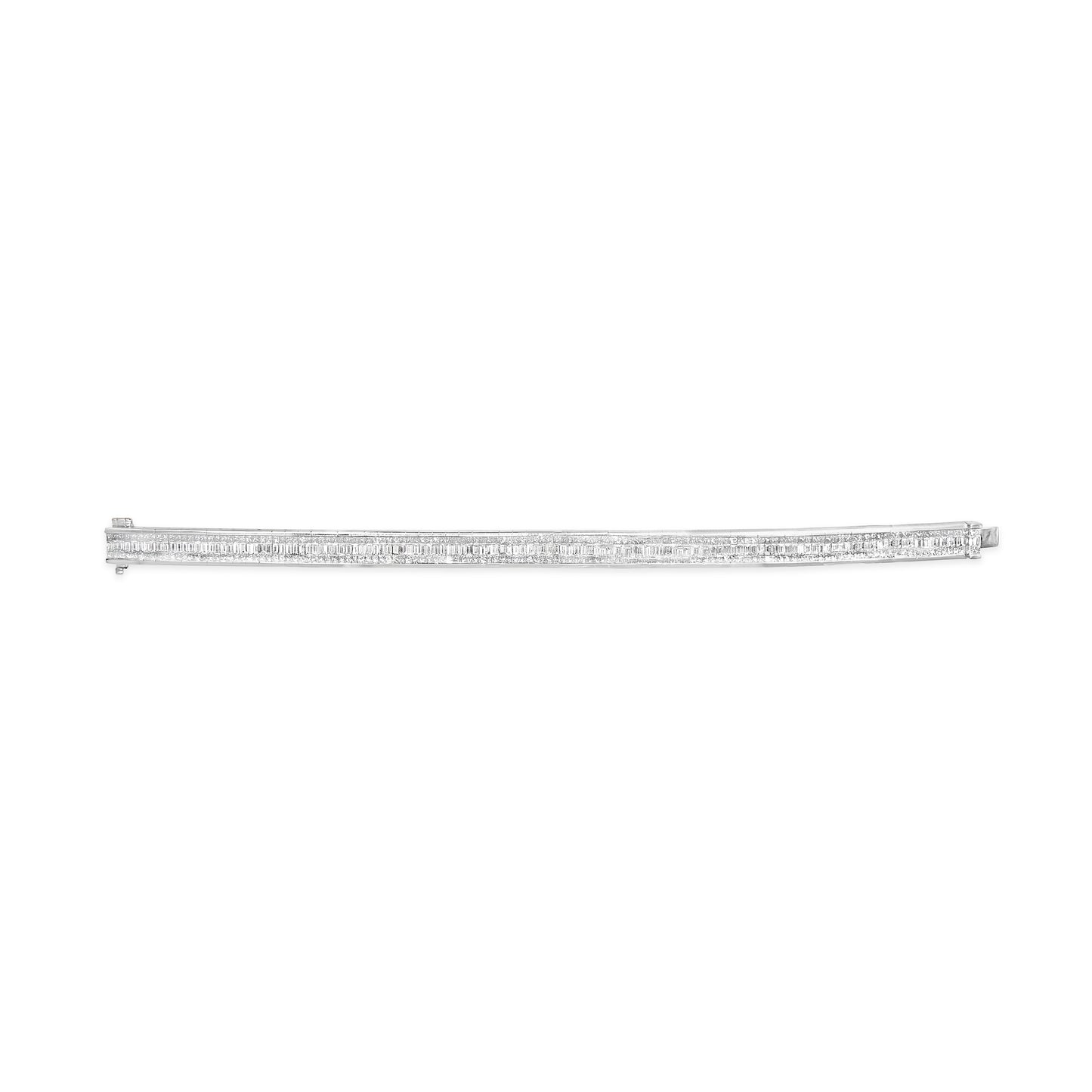 Bracelet de tennis éternité en diamant en or blanc 14K - 7"