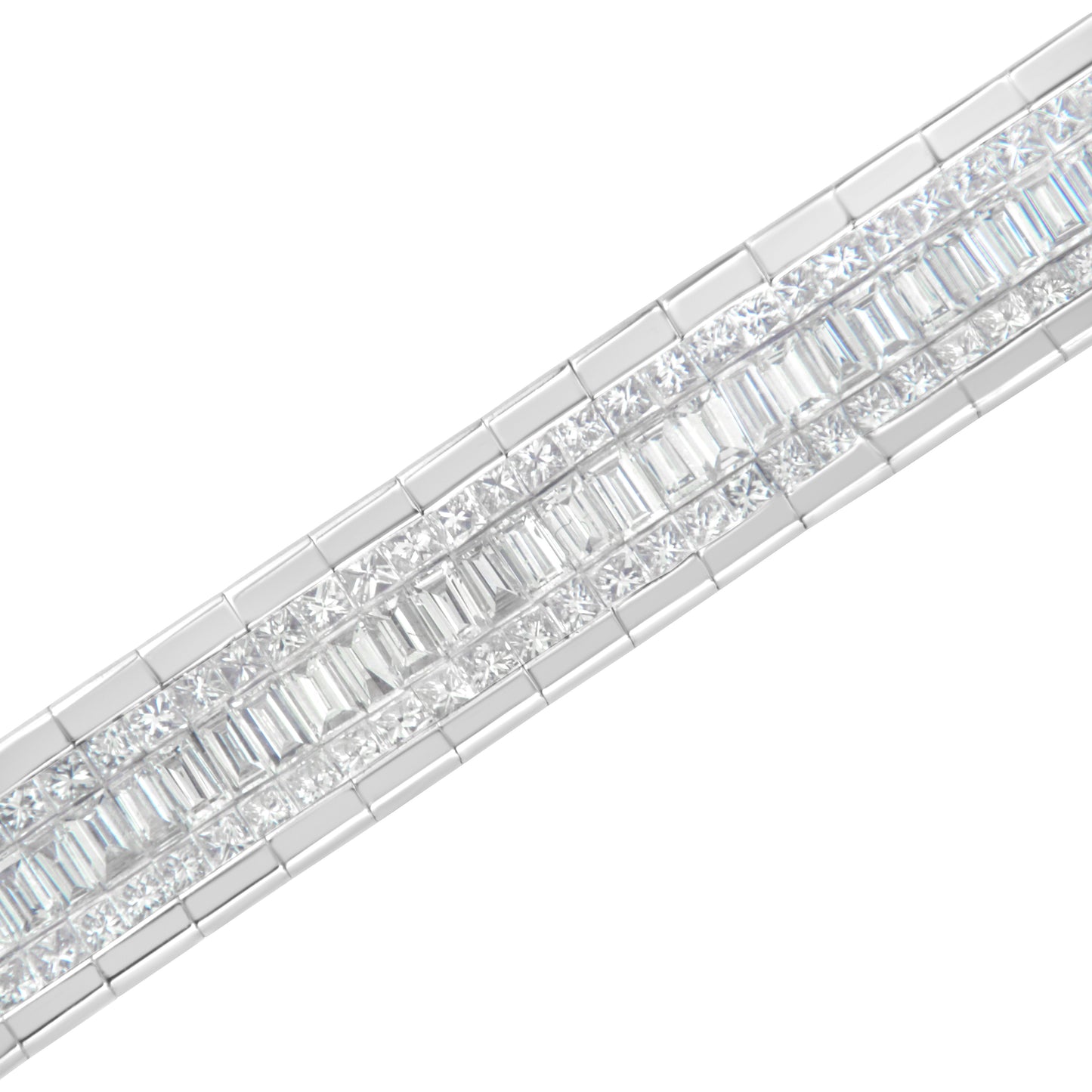 Bracelet de tennis éternité en diamant en or blanc 14K - 7"