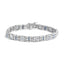 Pulsera de eslabones de diamantes en corte princesa de oro blanco de 14 quilates