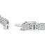 Pulsera de eslabones de diamantes en corte princesa de oro blanco de 14 quilates