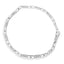 Pulsera de eslabones de diamantes en corte princesa de oro blanco de 14 quilates