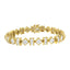 Bracelet en or jaune 14K avec diamants en lien géométrique