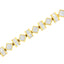 Bracelet en or jaune 14K avec diamants en lien géométrique