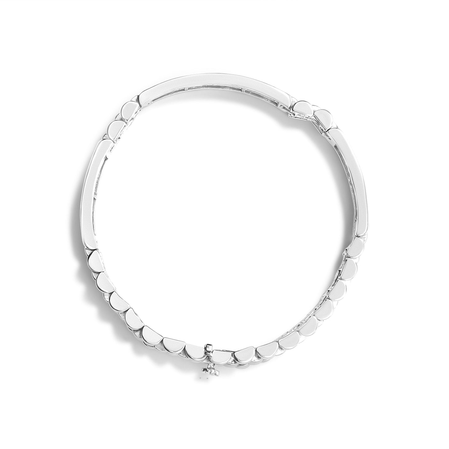 Pulsera de Tenis de Diamantes Invisible para Hombre en Oro Blanco de 14K - 12.0 Cttw