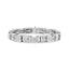 Bracelet en or blanc 14K avec panneaux de diamants - 7 pouces